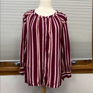 a.n.a A New Approach NWT Ruby Striped button down long Sleeve Shirt